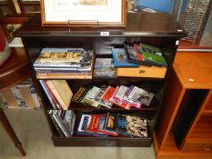 A darkwood stained bookcase