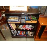 A darkwood stained bookcase