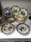 A quantity of collectors wall plates including Masons ironstone