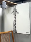 A limited edition lithograph of a giraffe 39/195