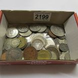 A mixed lot of foreign coins,