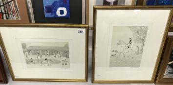 An Vincent Haddelsey (1934-2010) pair of limited edition 49/50 lithographic horse racing prints -