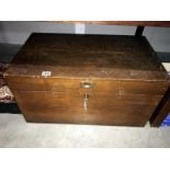 A blanket box / tool chest with key