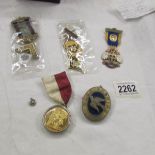 A quantity of Masonic medals etc.