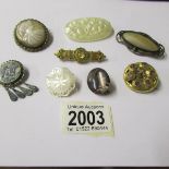 A small collection of Victorian, Edwardian and later brooches.