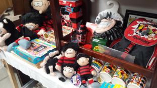 A collection of Beano related toys and ephemera