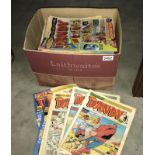 A box of Dandy and Beano comics mainly 1990s