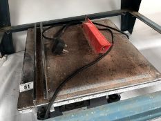 An electric tile cutter