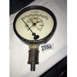 Tomey of Birmingham gauge / dial of combined Fahrenheit temperature thermometer and altitude