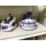 A Victorian cheese dish and stand, tureen and stand,