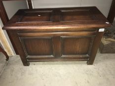 An oak blanket box