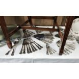 A quantity of Kings pattern silver plate cutlery