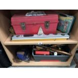 2 shelves of miscellaneous tools