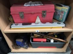 2 shelves of miscellaneous tools