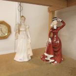 2 Staffordshire figurines being Lavinia by T Kelsall and Emma by K Taylor.
