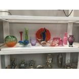 A quantity of glass including Murano etc.