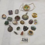 A mixed lot of badges etc.