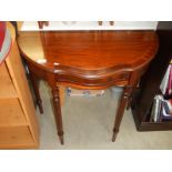 An inlaid mahogany hall table