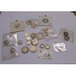 A quantity of Victorian silver coins.