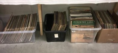 4 boxes of LP records mixed