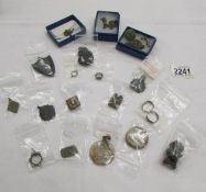 A quantity of metal detector finds, medieval, Saxon jewellery etc.