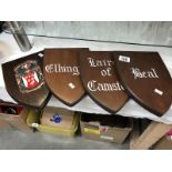 4 wall heraldic plaques