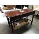 A darkwood stained hall/wall table