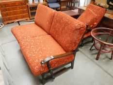 A 2 piece cottage suite - 2 seater settee and chair