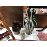 A large studio pottery vase,