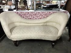 A Victorian double end chaise lounge