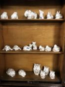 A quantity of Aynsley animal trinket boxes (with lids)