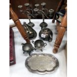 A quantity of silver plate A/F etc.