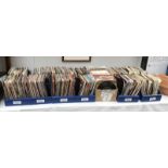 A large quantity of 45's singles records