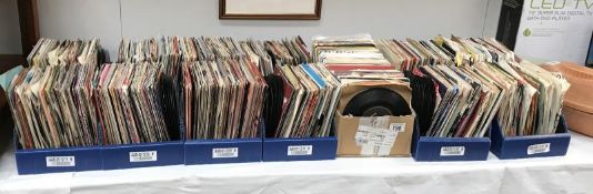 A large quantity of 45's singles records