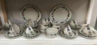 A Royal Doulton 'Burgundy' porcelain tea set