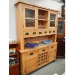 A large modern solid oak dresser