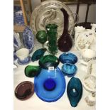 11 items of Art Glass including vases and bowls