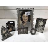 A quantity of plated picture frames etc.