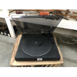 A boxed JVC AL-E31BK turntable record player