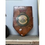 An RAF 617 Dambusters Squadron mess plaque featuring Queens Crown