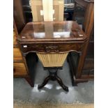 A Victorian sewing work box A/F