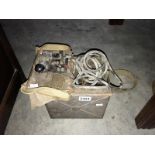 A British WW2 daylight short range signalling lamp and box of spare parts MKII