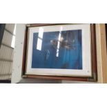 A framed and glazed limited edition print Silent Predator by John F Sim 114/1000