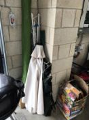 2 rotary clothes lines,