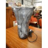 A large art glass vase style table lamp A/F