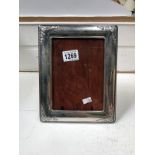 A solid silver photo frame