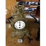 A French spelter mantle clock