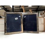 A pair of solid silver photo frames (1 missing support stand)