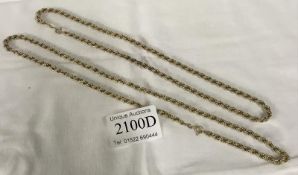 2 9ct gold necklaces 13g