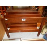 A mahogany canterbury magazine rack